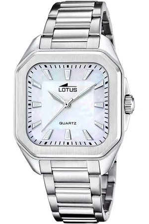 Lotus Kwartshorloge Square Horloge, dameshorloge, stalen band, analoog