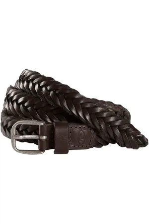 TOM TAILOR Gevlochten riem TTCLAUDETTE 2 cm brede damesriem, traploos verstelbaar, echt leer