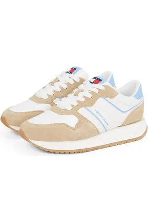 Tommy Hilfiger Plateausneakers TJW EVA RUNNER LIGHT vrijetijdsschoen, lage schoen, veterschoen met contrastafwerkingen