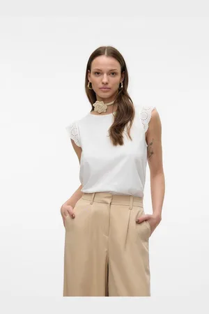 VERO MODA T-shirt VMEMILY SL GATHERING TOP JRS NOOS
