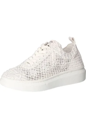 Mustang Sneakers , plateausneaker, veterschoen met sleehak