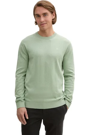 TOM TAILOR Trui met ronde hals met geborduurd logo