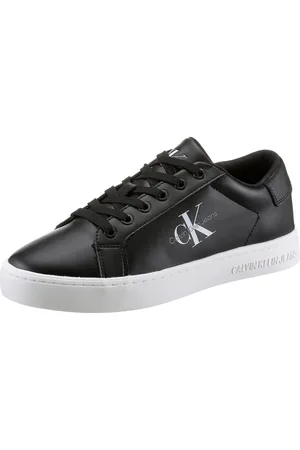 Calvin Klein Sneakers CLASSIC CUPSOLE LACEUP LOW LTH met contrastkleurige logoprint, vrijetijdsschoen, lage schoen, veterschoen