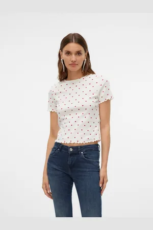 VERO MODA Shirt met korte mouwen VMHARRY SS O-NECK TOP JRS NOOS