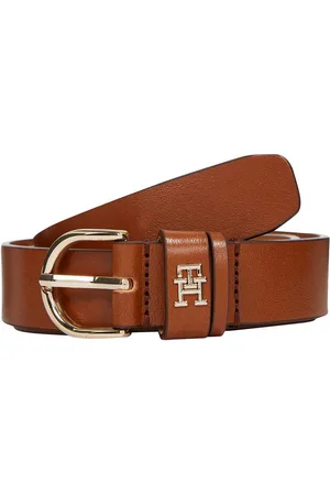 Tommy Hilfiger Leren riem ESSENTIAL EFFORTLESS 2.5 Logo-embleem, zachte haptiek, ovale eenvoudige pin sluiting