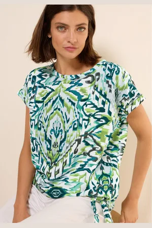 CECIL Blouse met korte mouwen met grafisch patroon