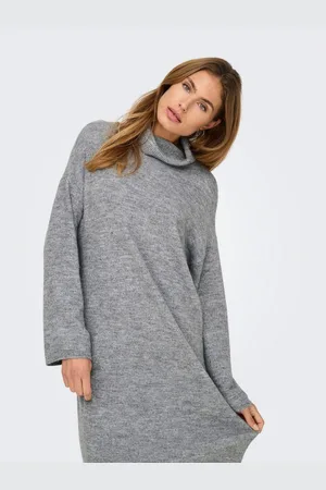 ONLY Gebreide jurk ONLTALIO LS STRIPE ROLLNECK DRESS BF KNT