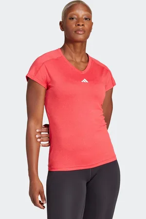adidas T-shirt TR-ES MIN T Trainingsshirt, vochtabsorberend met V-hals