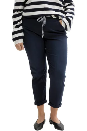 TOM TAILOR Joggingbroek in 5-pocket-stijl met stretch en bindband