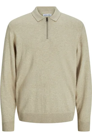 JACK & JONES Trui met polokraag JJEEMIL KNIT POLO HALF ZIP LS NOOS