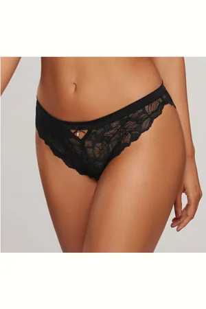 Lascana Tanga met edel accessoire en fijne band van satijnmateriaal