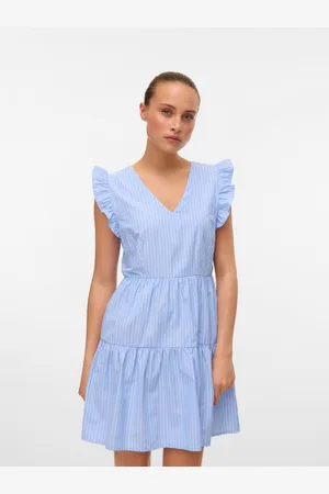 VERO MODA Tuniekjurk VMFANNI SL SHORT DRESS WVN GA NOOS