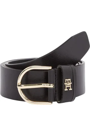 Tommy Hilfiger Leren riem ESSENTIAL EFFORTLESS 3.5 Ovale eenvoudig pin sluiting, logo-embleem