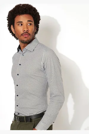 DESOTO Businessoverhemd Casual Kent 1/1 Met minimal-print