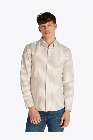 Tommy Hilfiger Overhemd met lange mouwen LINEN BLEND BOLD STRIPE