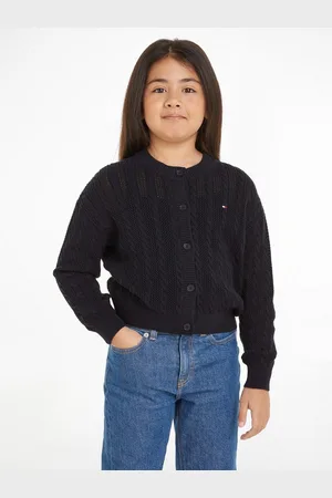 Tommy Hilfiger Vest ESSENTIAL CABLE REGULAR CARDIGAN Kinderen tot 16 jaar met logostiksel