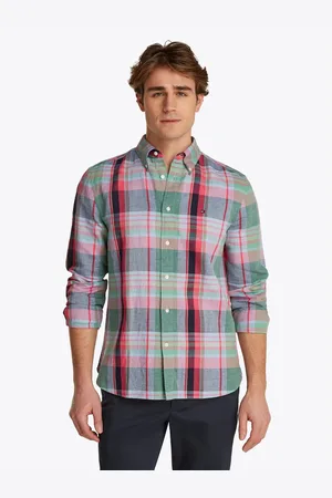 Tommy Hilfiger Overhemd met lange mouwen LINEN BLEND MADRAS CHECK