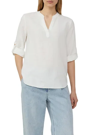 QS by s.Oliver Klassieke blouse met turn-up