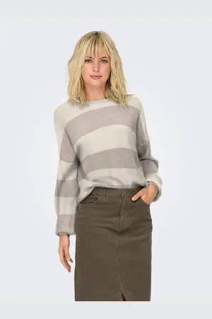 ONLY Gebreide trui ONLATIA L/S STRIPE PULLOVER KNT NOOS