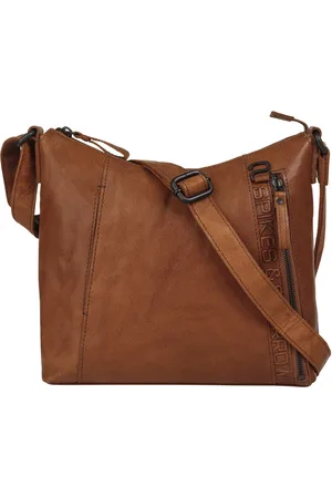 Spikes&Sparrow Schoudertas echt leder
