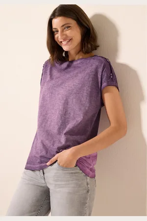 CECIL T-shirt met knoopdetail