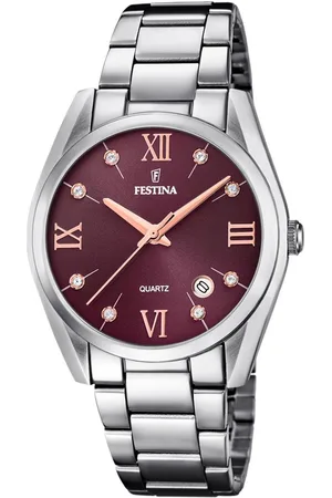 Festina Kwartshorloge Boyfriend Collection Polshorloge, dameshorloge, roestvrijstalen band, datum