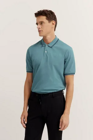 Bugatti Poloshirt met contraststrepen en borstborduursel