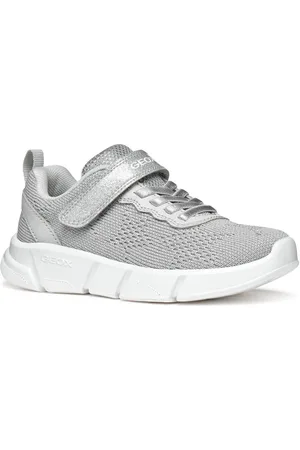 Geox Sneakers J ARIL GIRL , knitwear sneaker, klittenbandschoen met glinsterende klittenband