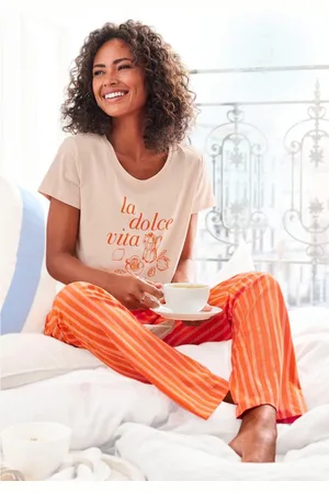 VIVANCE DREAMS Pyjama met fijn streepdessin (set, 2-delig)