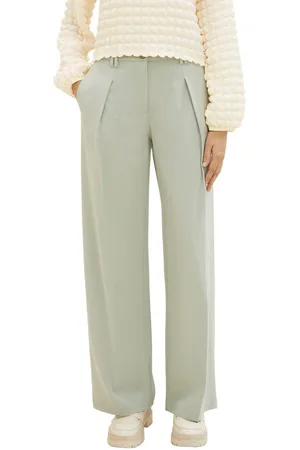 TOM TAILOR Bandplooibroek Lea Wide Leg met wijde pijpen