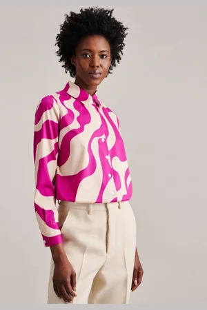 Seidensticker Overhemdblouse Zwarte roos Kraag met print