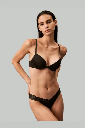 Calvin Klein Push-up-bh PUSH UP PLUNGE met logo-print op de bandjes