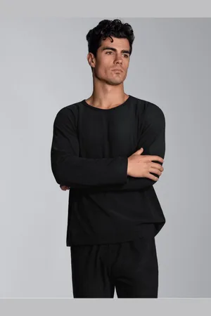 Trigema Tricot-fleecetrui fleece-shirt met ronde hals