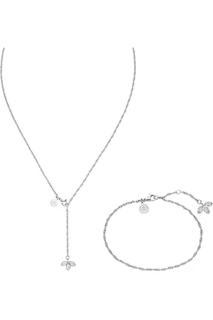 Purelei Sieradenset Sieraden roestvrijstalen ketting en enkelband Mahina Club Lotus, 2308-MC-Lotus (set, 2-delig)