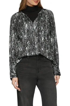 QS by s.Oliver Blouse met lange mouwen met print all-over