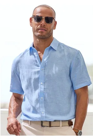 john devin Overhemd met korte mouwen Regular fit Korte mouwen shirt met kentkraag van 100% katoen