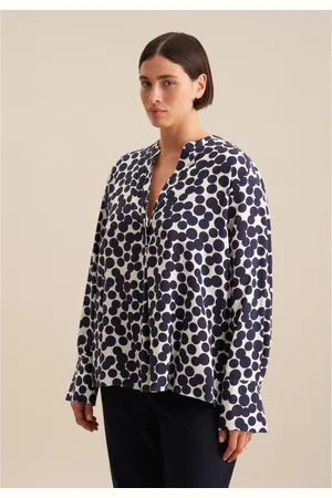 Seidensticker Klassieke blouse Zwarte roos Tuniek stippen