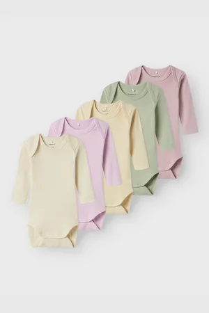 NAME IT Body met lange mouwen NBNBODY 5P LS SOLID RIB NOOS (set, 5-delig)