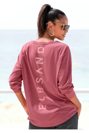 ELBSAND Longsleeve Tira met logoprint op de rug, shirt met lange mouwen, sportief-casual