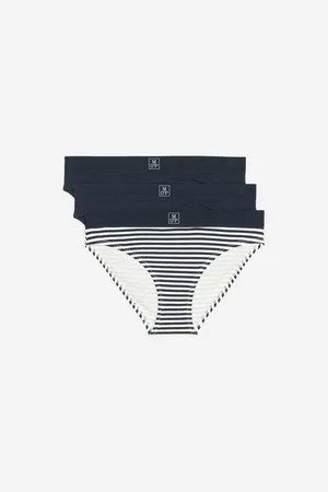 Marc O’ Polo Slip Essentials met stijlvol streepdesign (Set van 3)