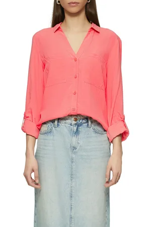 QS by s.Oliver Overhemdblouse met turn-upmouwen, nieuwe collectie