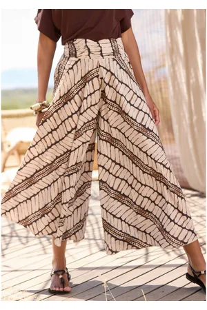 Lascana Broekrok met all-over print, culotte stijl, extra wijde pijpen