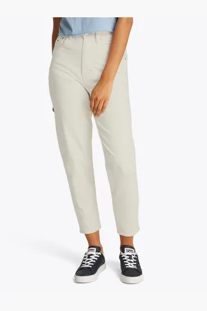 Tommy Hilfiger Mom jeans High waist - Mom-Jeans Tapered met logo-borduurwerk, in enkelvrije lengte