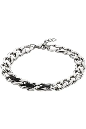 Bruno Banani Armband Sieraad cadeau roestvrijstalen armband met leerimitatie inzet