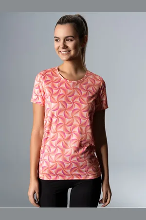 Trigema T-shirt sport T-shirt met modieuze all-over print (1-delig)