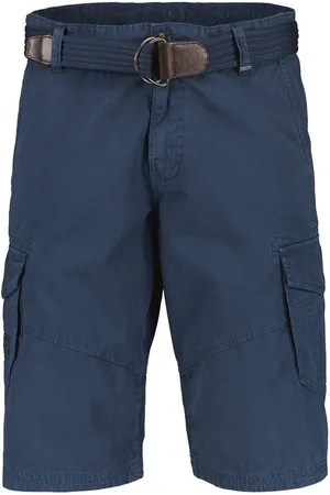 Lerros Bermuda effen cargobermuda met riem