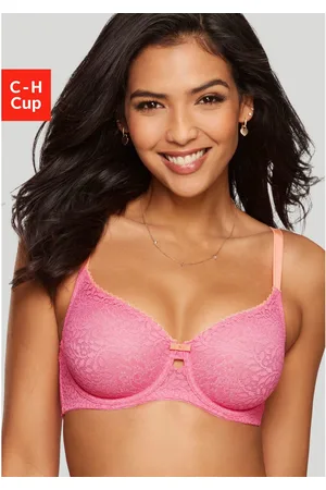 Nuance Minimizer-bh met beugel van licht transparante kant, lingerie