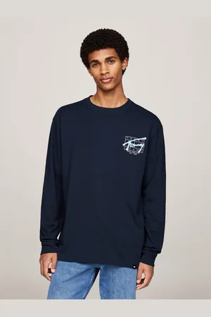 Tommy Hilfiger Longsleeve TJM REG SPRAY TEE LS EXT Grote maten, met grote print op de rug