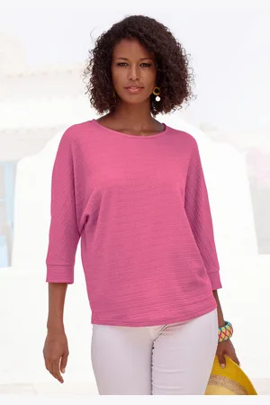 vivance collection Shirt met 3/4-mouwen Van kreukvrije crêpe-kwaliteit gemaakt van strijkvrije crêpe stof