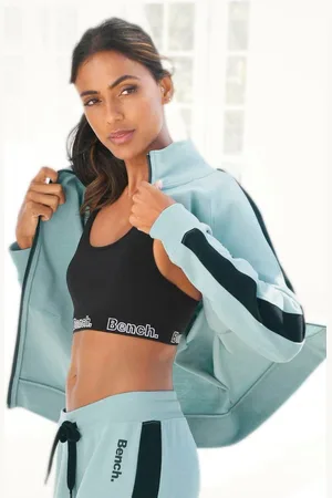 Bench Sweatvest met zijstrepen en staande kraag, loungepak